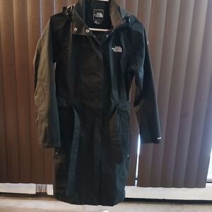 The North Face Women's Black Longline Trench Coat with Hood